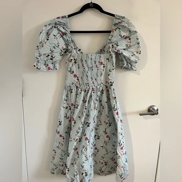 Hill House Home Ophelia Dress in Victorian Romance Pond Floral Shortened - Picture 3 of 5